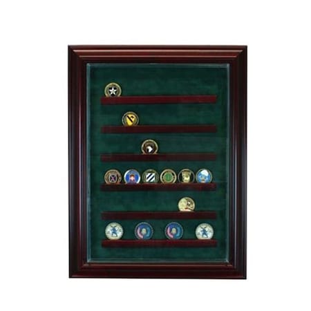 Perfect Cases Perfect Cases PC-36COINCB-C 36 Coin Cabinet Style Display Case; Cherry PC-36COINCB-C